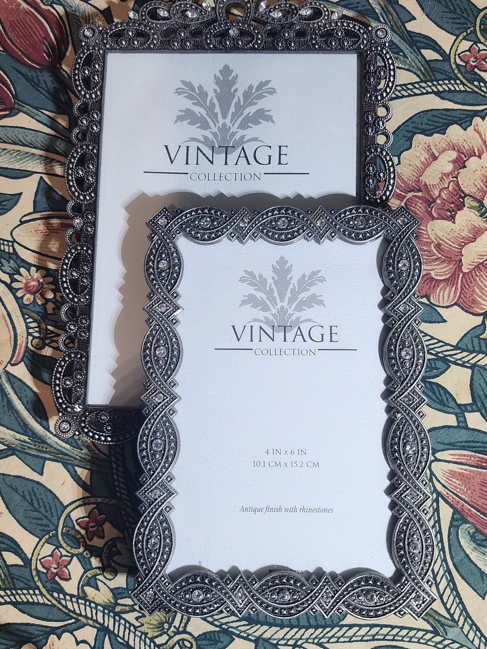(Set of 2) Vintage Collection Ornate Silver Photo Frames